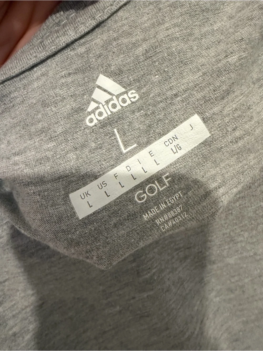 Men’s adidas Grey Short-Sleeve Tee- Large